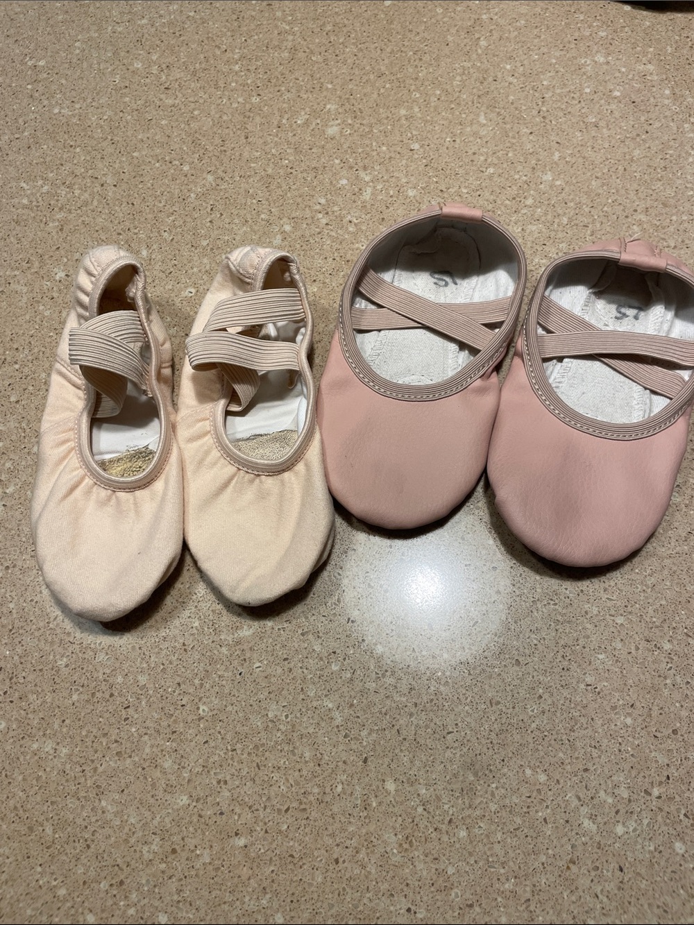 Capezio Kids Ballet Slippers in Light Pink and Blush